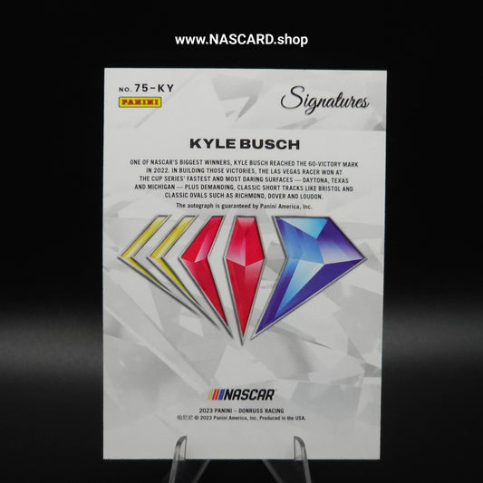 2023 Panini Donruss NASCAR 75th Anniversary Signatures #75-KB Kyle Busch