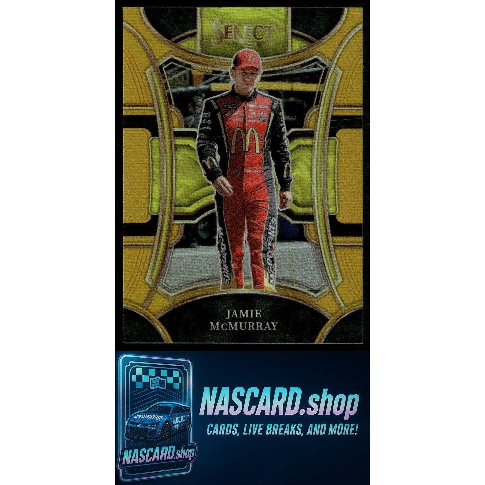 2024 Panini Select #219 Jamie McMurray Gold Prizms #10/10 - NASCARD.shop