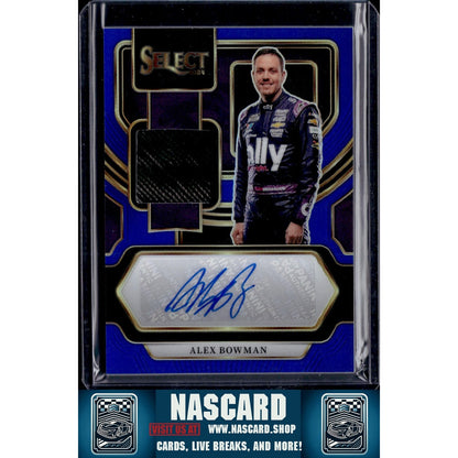 2024 Panini Select #AM-ABM Alex Bowman Autographed Memorabilia Blue Prizms - NASCARD.shop