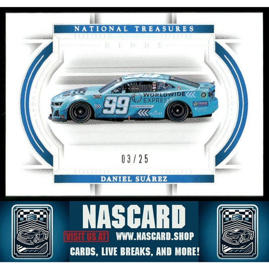 2024 National Treasures Rides Holo SIlver Daniel Suarez /25 - NASCARD.shop