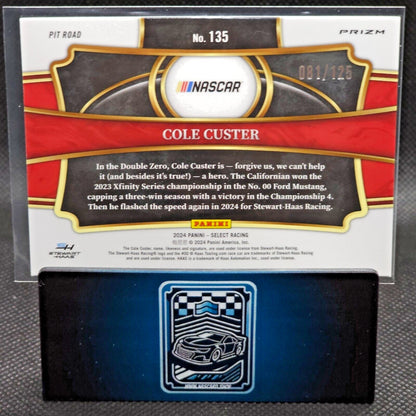 2024 Panini Select Racing Pit Road Maroon #135 Cole Custer 060/125 - NASCARD.shop