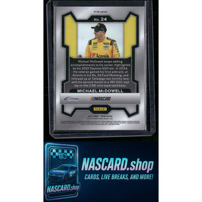 2024 Panini Prizm #24 Michael McDowell White Sparkle