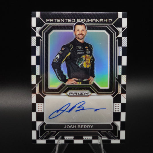 2023 Panini Prizm - Patented Penmanship Checkered Flag Prizm Josh Berry /50
