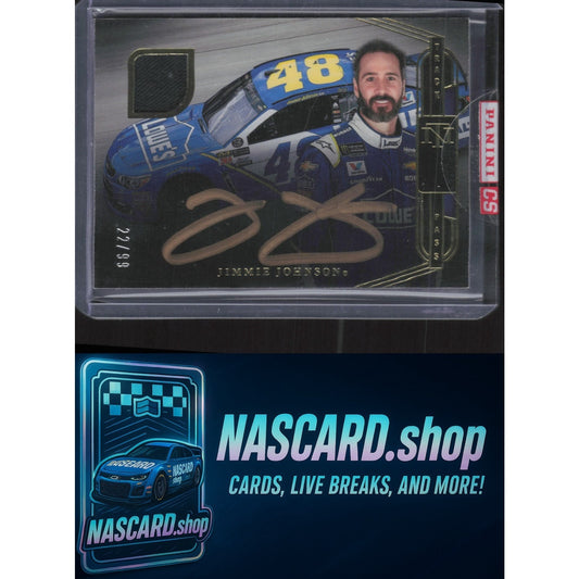 2023 National Treasures Jimmie Johnson Track Pass Material Signatures #/99
