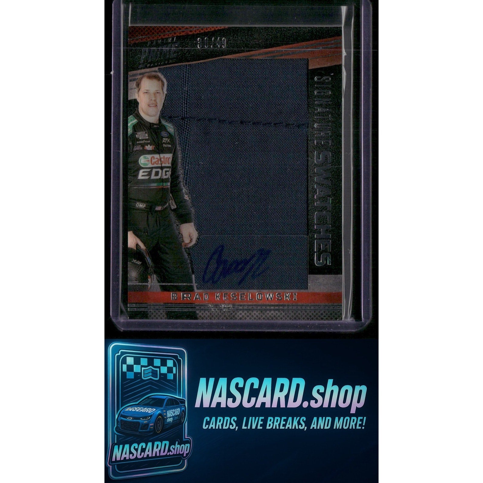 2023 Panini Prime #SSW-BKE Brad Keselowski Signature Swatches #/49 - NASCARD.shop