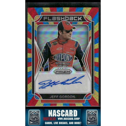 2022 Panini Prizm Racing Flashback Autographs Rainbow Prizm Jeff Gordon 4/5