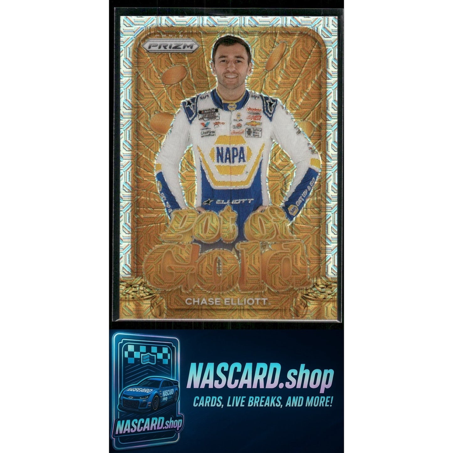2024 Panini Prizm #9 Chase Elliott Pot Of Gold Mojo #/25