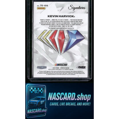 2023 National Treasures #75-KH Kevin Harvick NASCAR 75th Anniversary Signatures