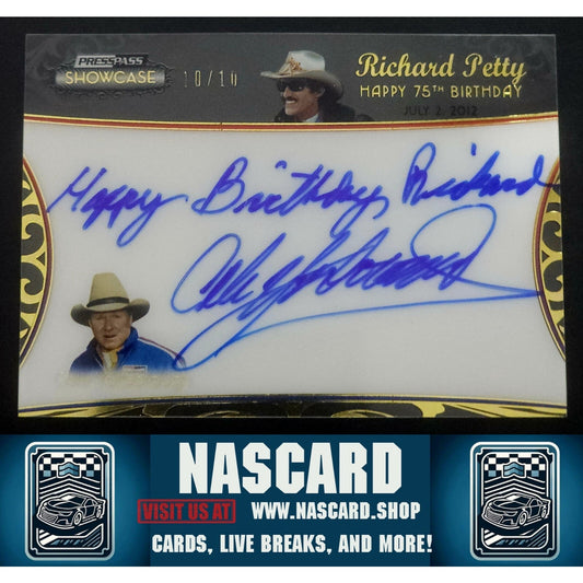 2012 Press Pass Showcase Petty 75 Birthday Gold Cale Yarborough /10 Inscription