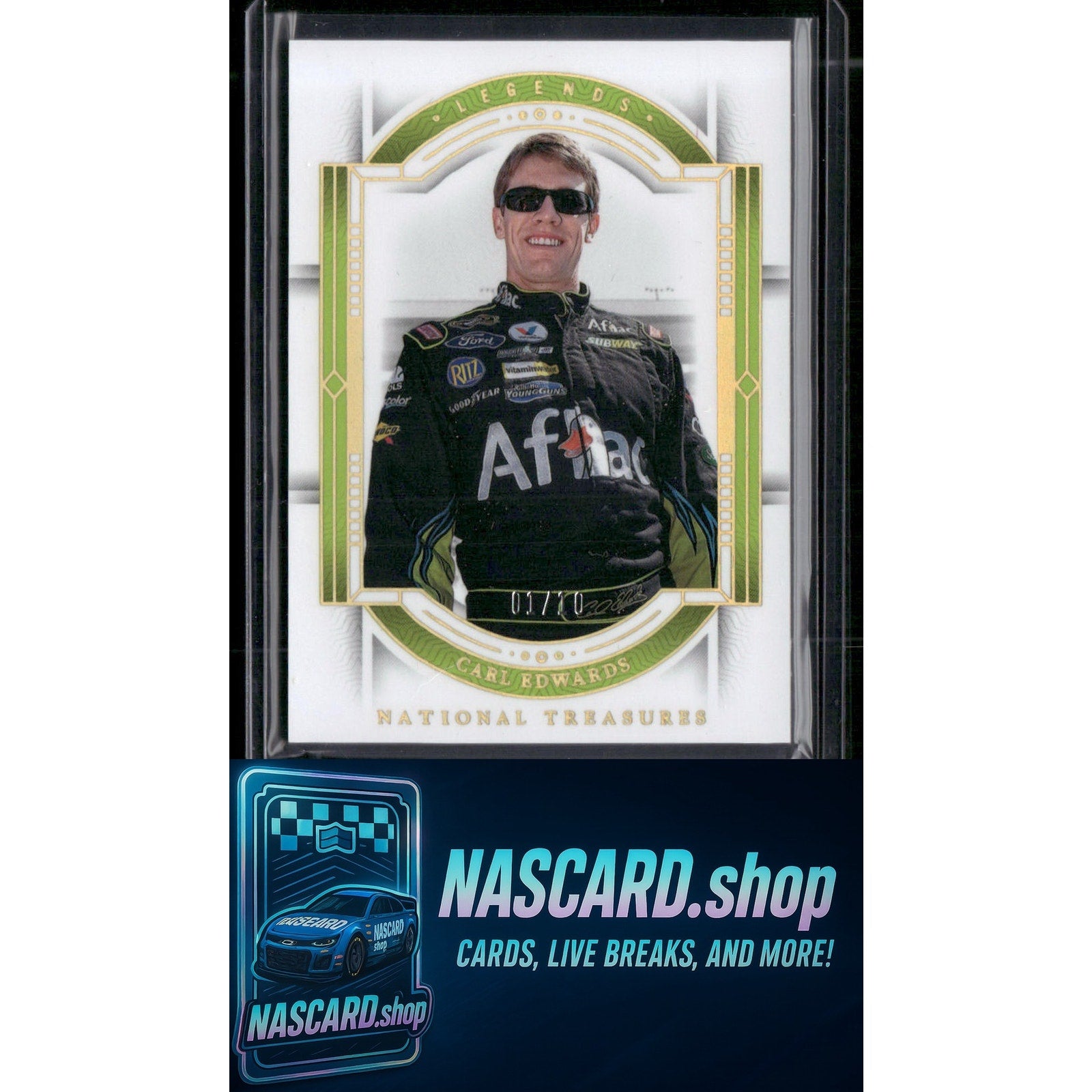 2024 Panini National Treasures #88 Carl Edwards Holo Gold #/10 - NASCARD.shop