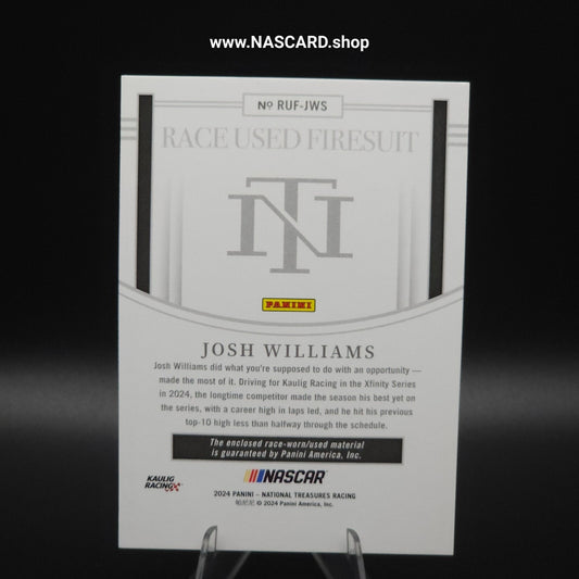 2024 Panini National Treasures Race Used FIresuit Josh Williams 69/99