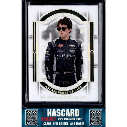 2024 Panini National Treasures #31 Andres Perez De Lara Holo Silver #/25 (RC) - NASCARD.shop