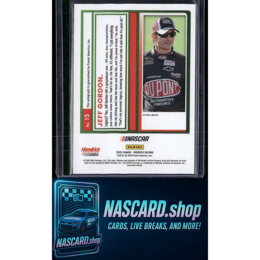 2025 Donruss #15 Jeff Gordon Optic Holo Signatures - NASCARD.shop