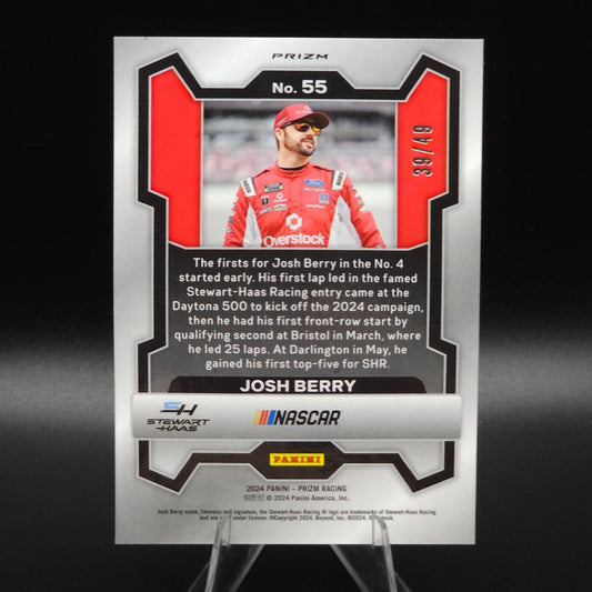 2024 Panini Prizm Racing Carolina Blue #55 Josh Berry /49