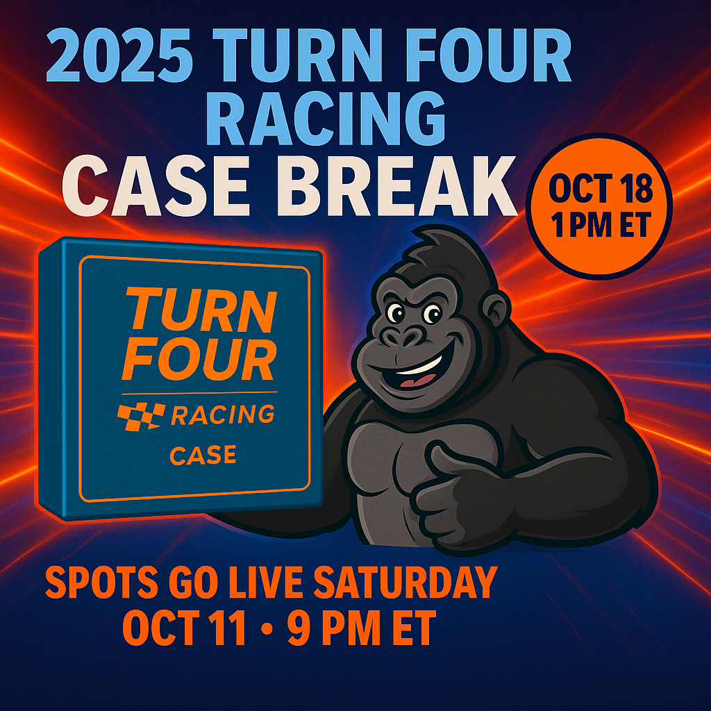 October 18th, 2025: 2025 Panini Turn Four Racing - Full Case Pick Your Driver