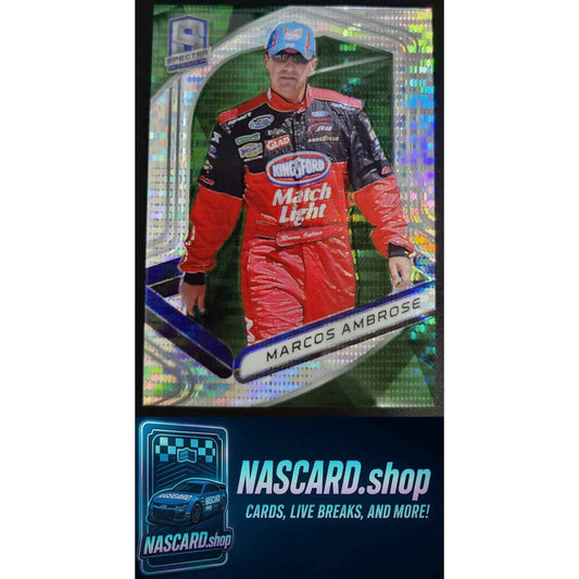2020 Panini Chronicles #68 Marcos Ambrose Spectra Emerald Pulsar #5/5