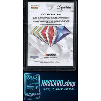 2023 National Treasures #75-CC Cole Custer NASCAR 75th Anniversary Signatures