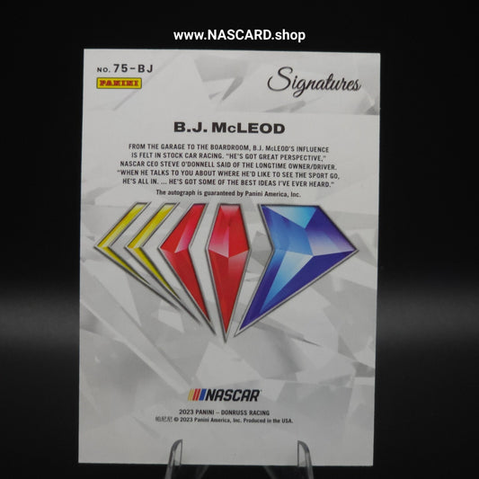 2023 Panini Prizm - Nascar 75th Anniversary Signatures B.J. McLeod #75-BJ (AU)