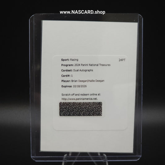 2024 National Treasures Dual Autographs #1 Brian Deegan Hailie Deegan /99