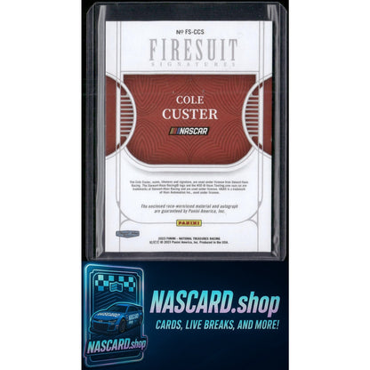 2023 Panini National Treasures #FS-CCS Cole Custer Firesuit Signatures #/99