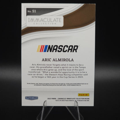 2023 Panini Chronicles - Immaculate Collection Green Aric Almirola #51 /5 - NASCARD.shop