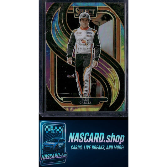 2025 Panini Select #232 Jake Garcia Tie-Dye Prizms #/25