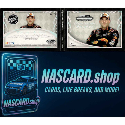 2013 Press Pass Showcase Tony Stewart NASCAR Sprint Cup Patch Book 1/1