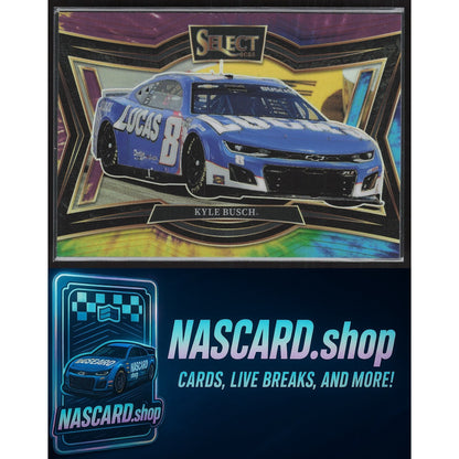 2025 Panini Select #159 Kyle Busch Tie-Dye Prizms #/25