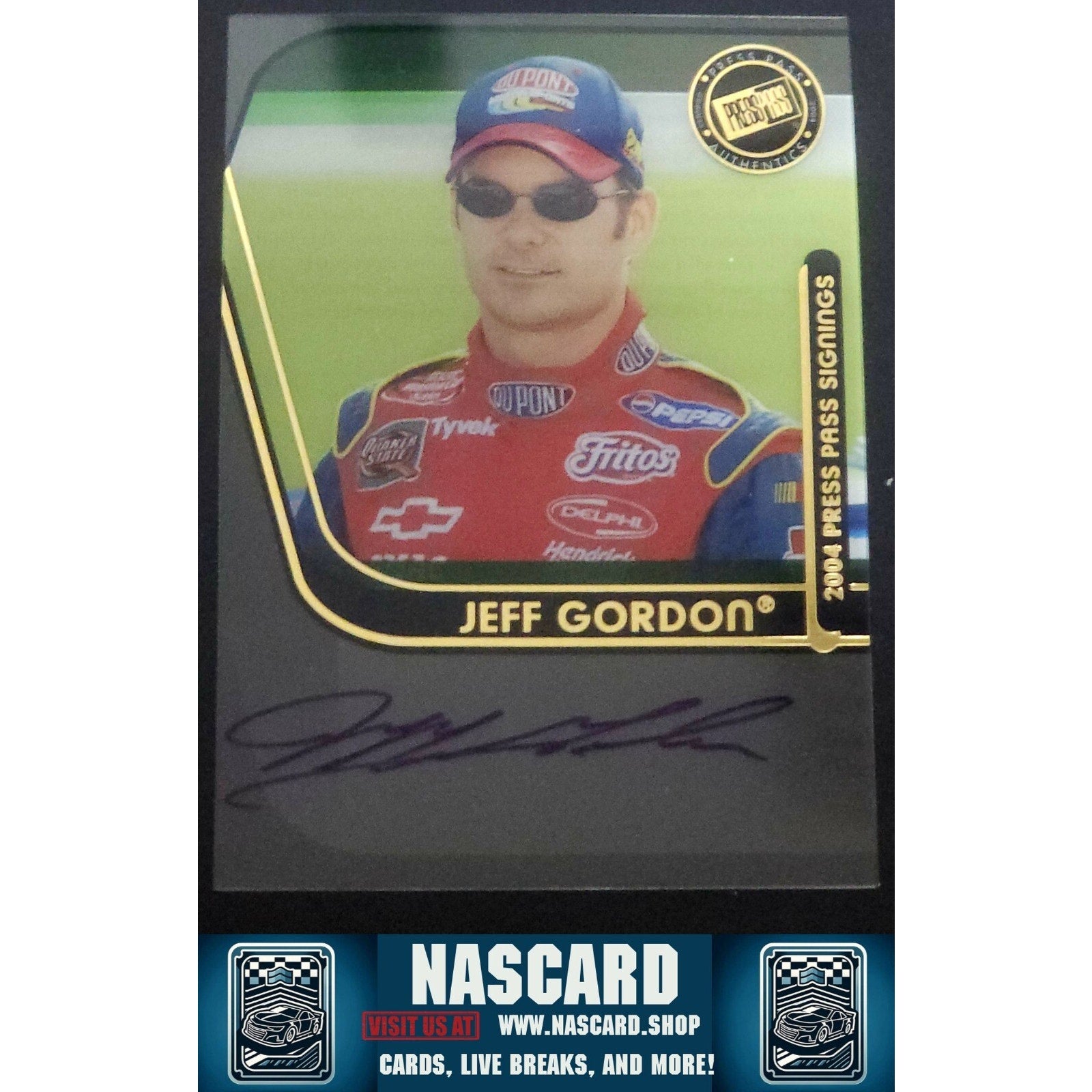 2004 Press Pass Signings Vault Authentic Autograph Jeff Gordon (AU) - NASCARD.shop