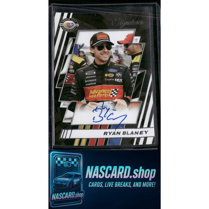 2023 Panini Prime #75-RB Ryan Blaney NASCAR 75th Anniversary Signatures - NASCARD.shop