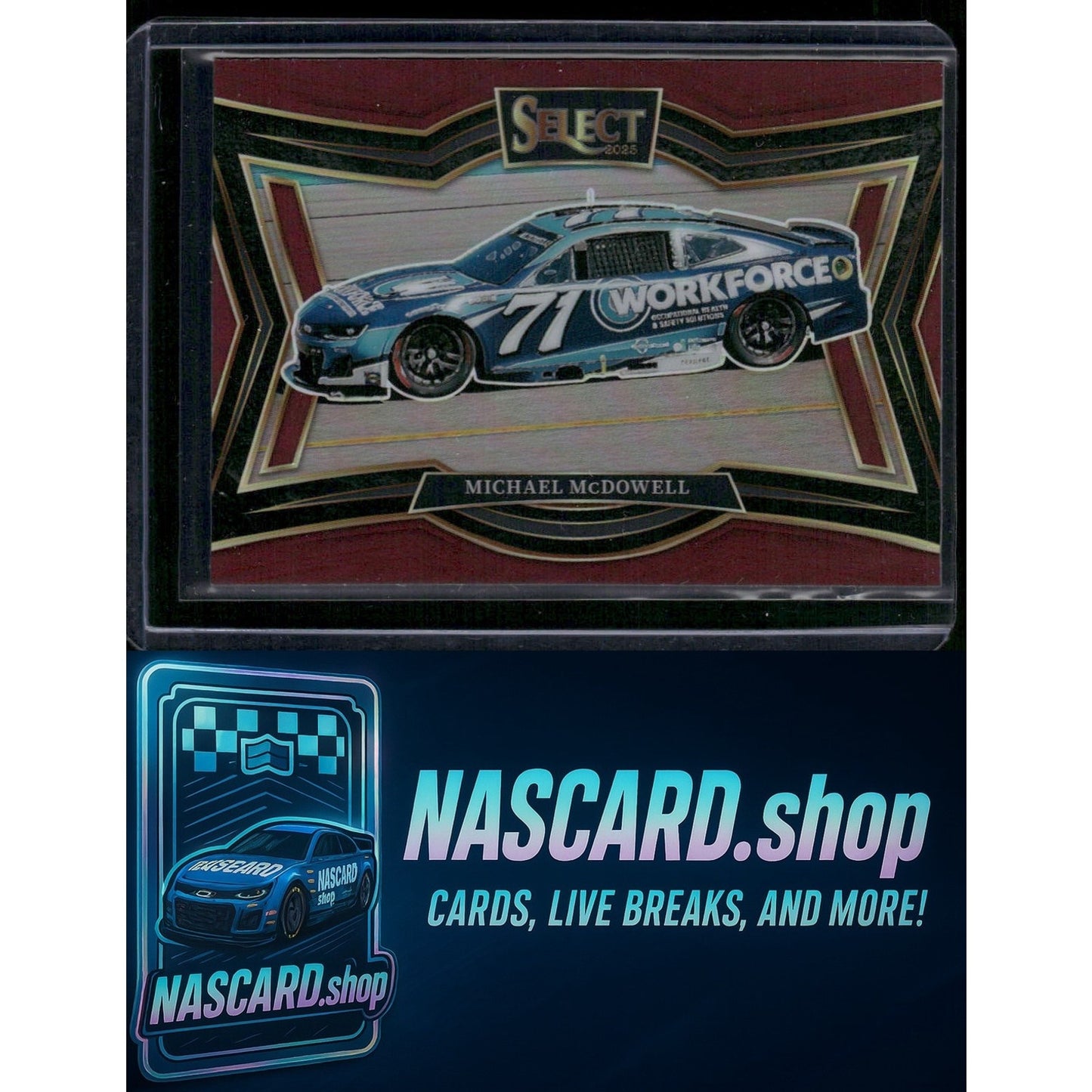 2025 Panini Select #121 Michael McDowell Maroon Prizms #/125