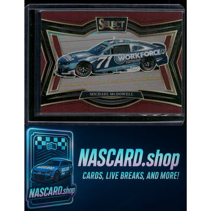 2025 Panini Select #121 Michael McDowell Maroon Prizms #/125