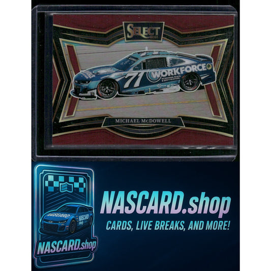 2025 Panini Select #121 Michael McDowell Maroon Prizms #/125