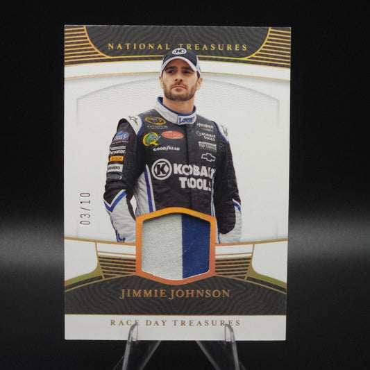 2023 National Treasures Race Day Treasures Jimmie Johnson Firesuits Prime /10 NASCARD.shop