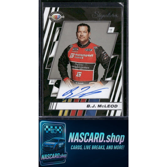 2023 Panini Prizm #75-BJ B.J. McLeod NASCAR 75th Anniversary Signatures