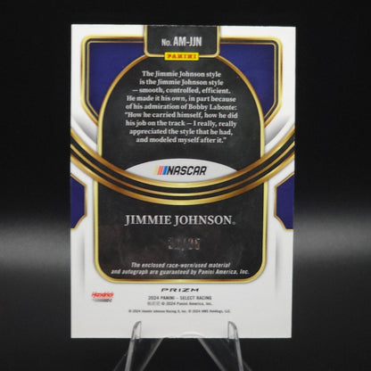 2024 Panini Select Autographed Memorabilia Silver Prizm Jimmie Johnson /35 - NASCARD.shop