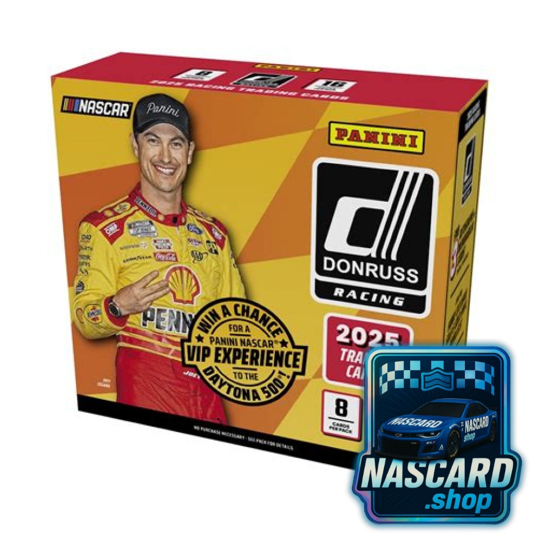 2025 Panini Donruss Racing NASCAR Hobby Box - 3 Autographs or Memorabilia Cards Per Box - NASCARD.shop