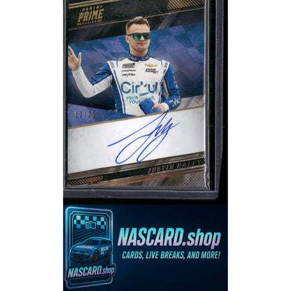 2023 Panini Prime #PS-JHA Justin Haley Prime Signatures Holo Gold #/25 - NASCARD.shop