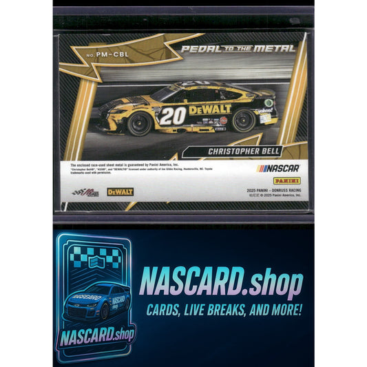 2025 Donruss #PM-CBL Christopher Bell Pedal to the Metal Materials