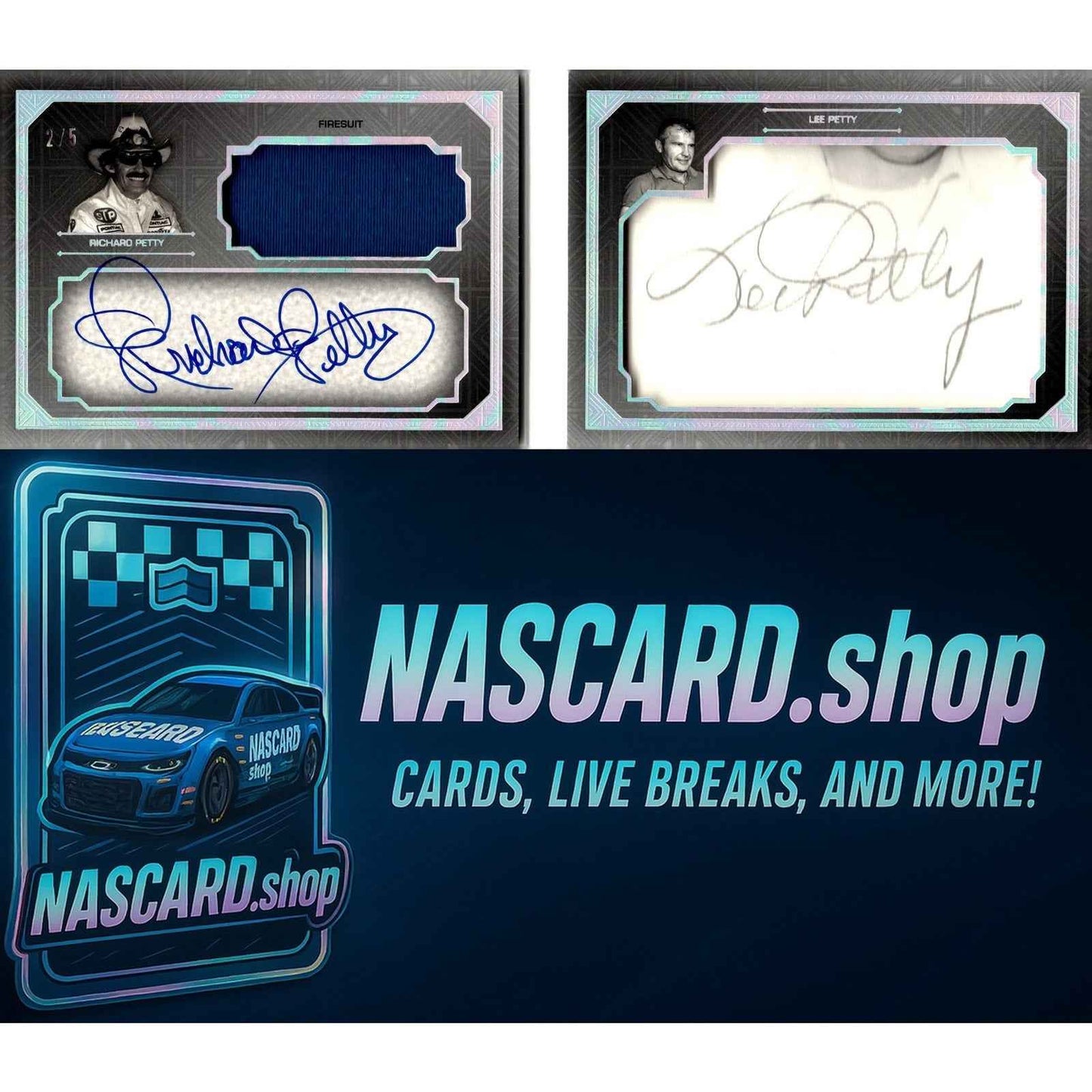 2014 Press Pass Lee Petty Richard Petty Classic Compilations Cut Auto Booklet /5