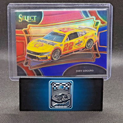 2024 Panini Select Racing Pit Road Red and Blue Prizms #107 Joey Logano 002/149