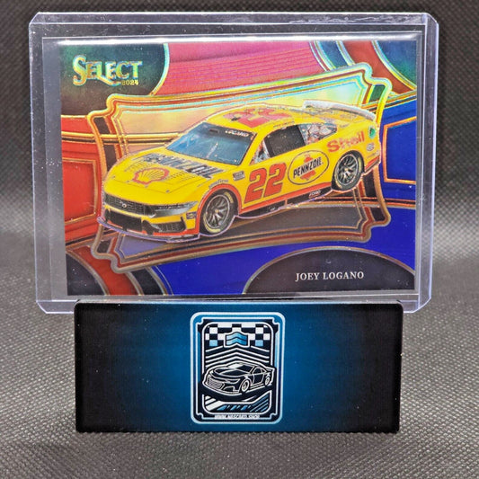 2024 Panini Select Racing Pit Road Red and Blue Prizms #107 Joey Logano 002/149