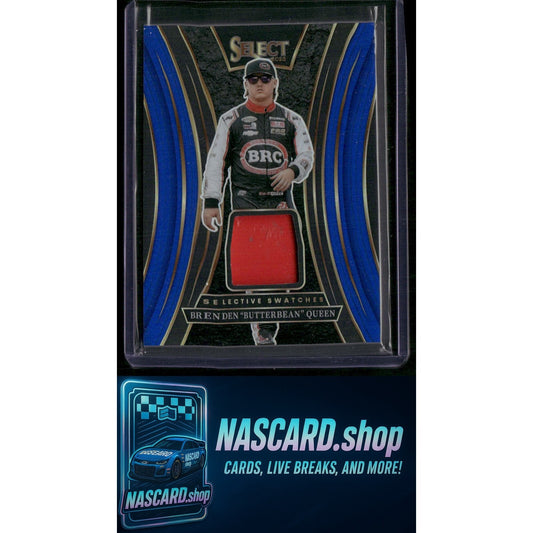 2025 Select Racing Brenden "Butterbean" Queen Selective Swatches Blue #/35 - NASCARD.shop