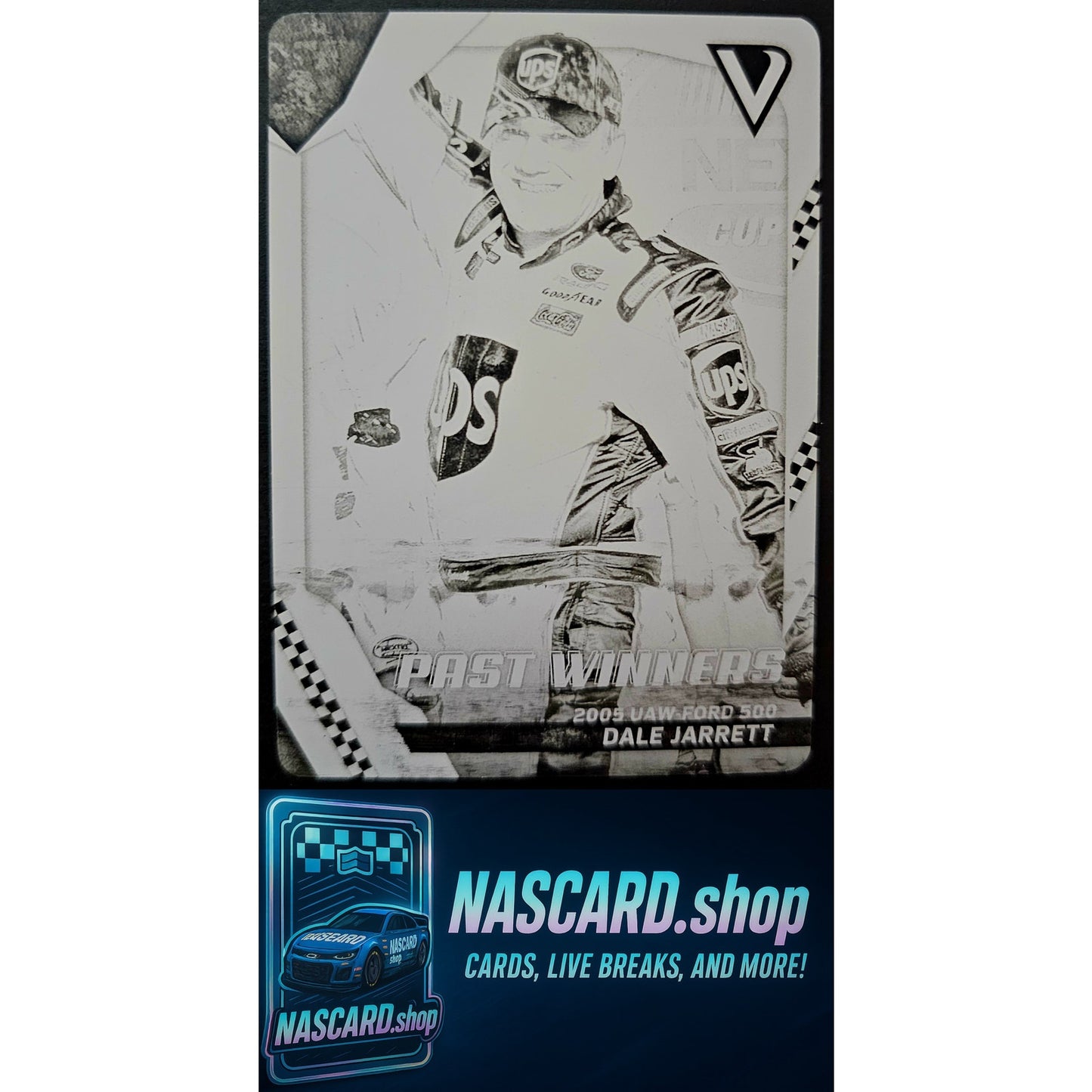 2018 Panini Victory Lane #58 Dale Jarrett Printing Plates Black #1/1