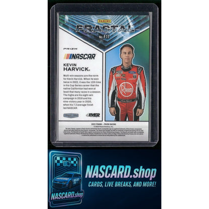 2023 Panini Prizm #F11 Kevin Harvick Fractal White Sparkle Prizm