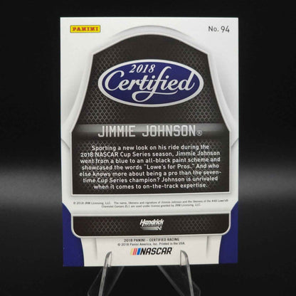 2018 Panini Certified Racing Cars Jimmie Johnson #94 Green 08/10 - NASCARD.shop
