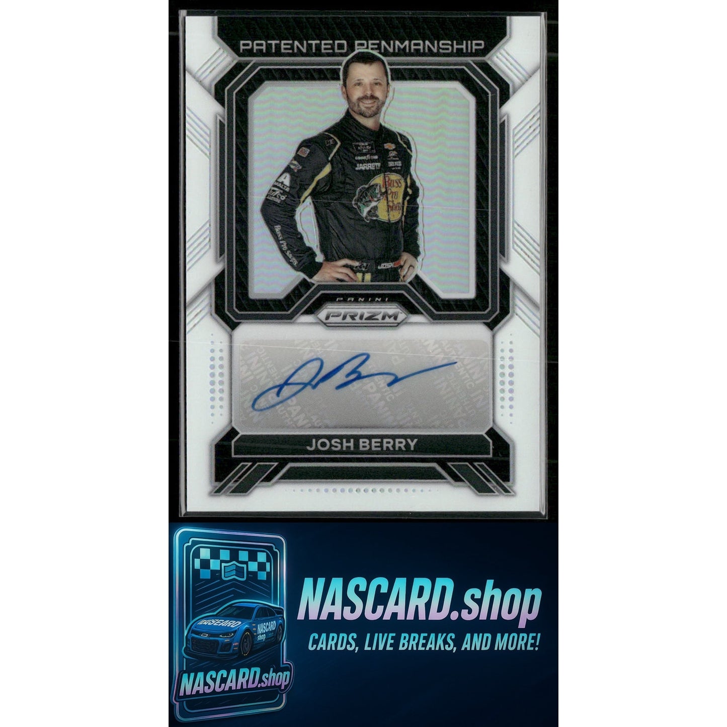 2023 Panini Prizm #PP-JBR Josh Berry Patented Penmanship White Prizm #/5 - NASCARD.shop