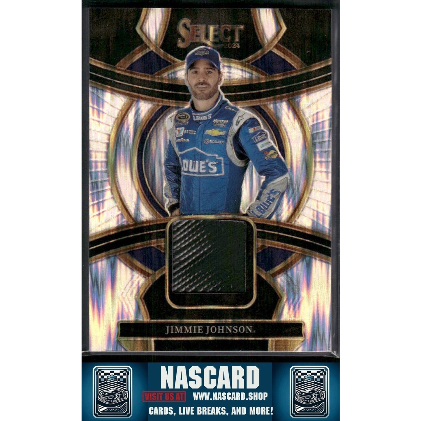 2024 Panini Select #SS-JJN Jimmie Johnson Selective Swatches Flash Prizms - NASCARD.shop