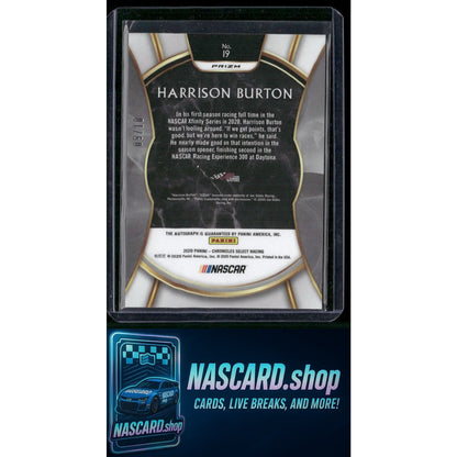 2020 Panini Chronicles #19 Harrison Burton Select Autographs Gold #/10 (RC) - NASCARD.shop