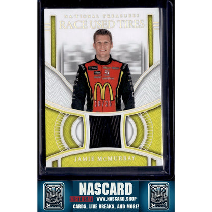 2024 Panini National Treasures Jamie McMurray Race Used Tires Holo Silver #/25